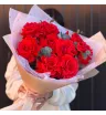 Букет французских роз и эвкалипта 1