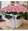 Роскошная корзина из 151 розовой розы
