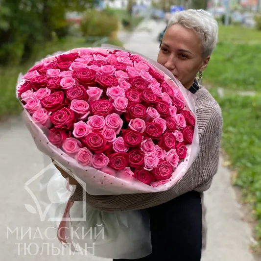 🌸Розовая нежность - 101 Роза