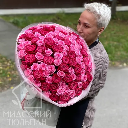 🌸Розовая нежность - 101 Роза