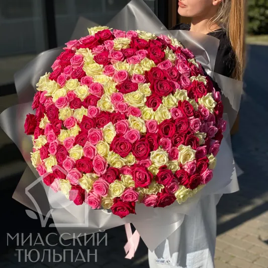 Букет из 201 розы🌹&laquo;Розовая роскошь&raquo;