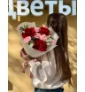Букет французских роз и диантусов