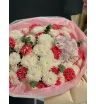 Сборный букет гортензий, диантусов и хризантем