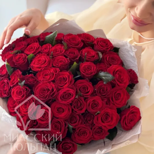 55 красных роз