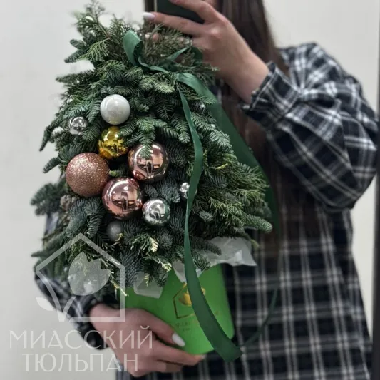 Елочка в шляпной коробке премиум 