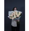 Букет из кремовых роз 15 шт 2